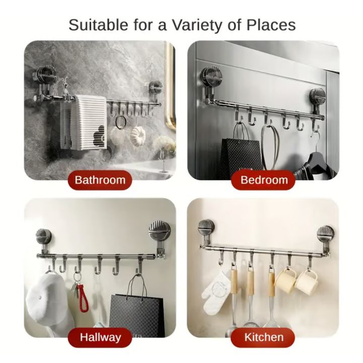 HangRack™ - Adjustable Stainless Steel Towel Rack with Suction Cups [Last Day Sale]