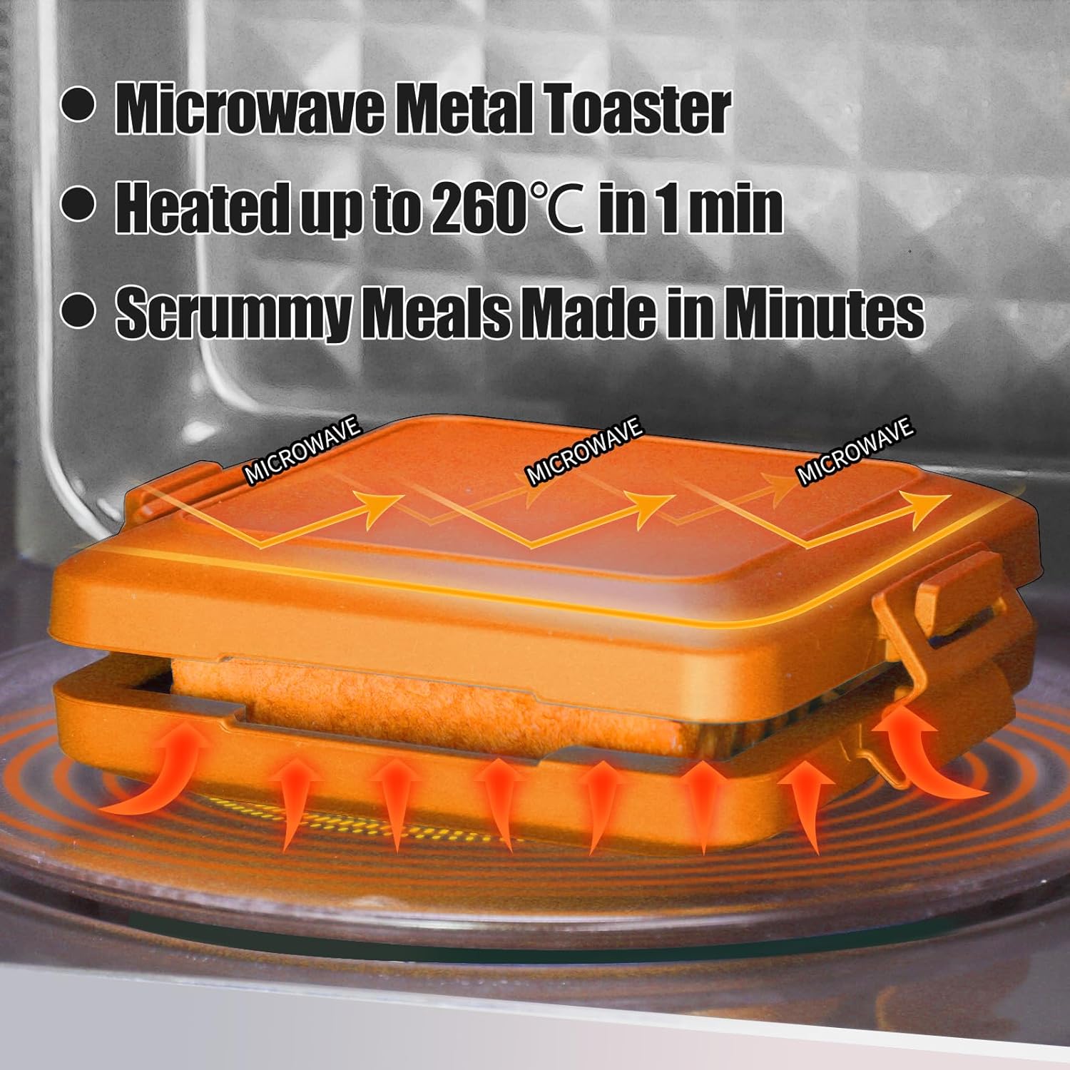 Compact magnetron tosti- en sandwichmaker voor snelle snacks