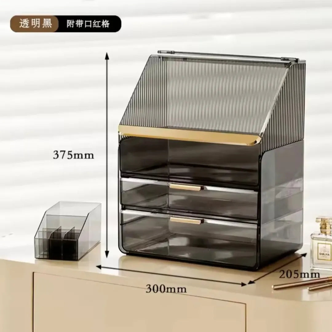 GlowEase™ - Multifunctionele stofdichte cosmetica organizer doos
