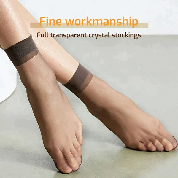 5+5 FREE CrystalSocks™ - Invisible, non-slip Crystal Silk socks