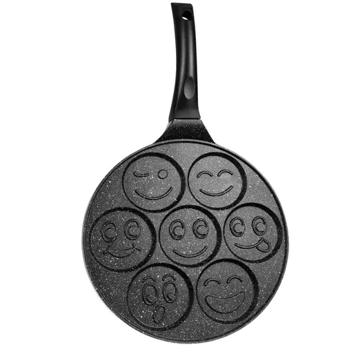 Antiaanbak Koekenpan met Smileytje voor Eieren en Pannenkoeken