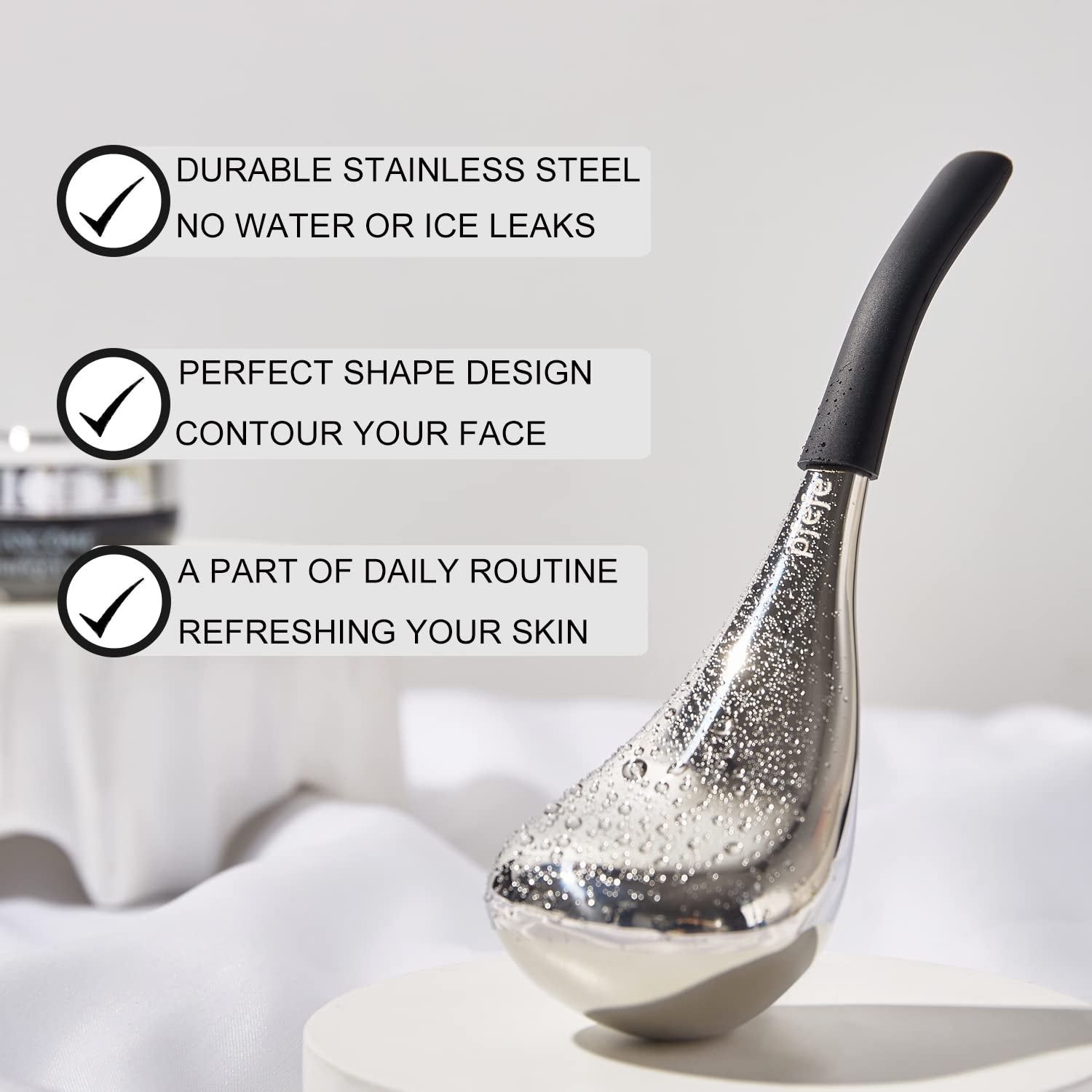GlowWave™ RVS IJskogels voor Gezichtsverkoelende Massage