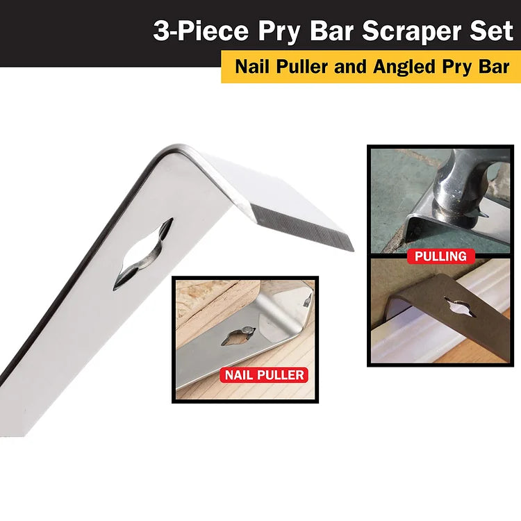 ToughTool - Stainless Steel Mini Pry Bar &amp; Scraper