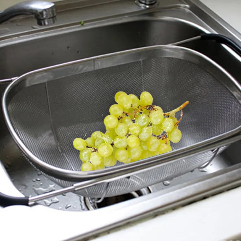 FlexiDrain - Collapsible stainless steel sink drain basket