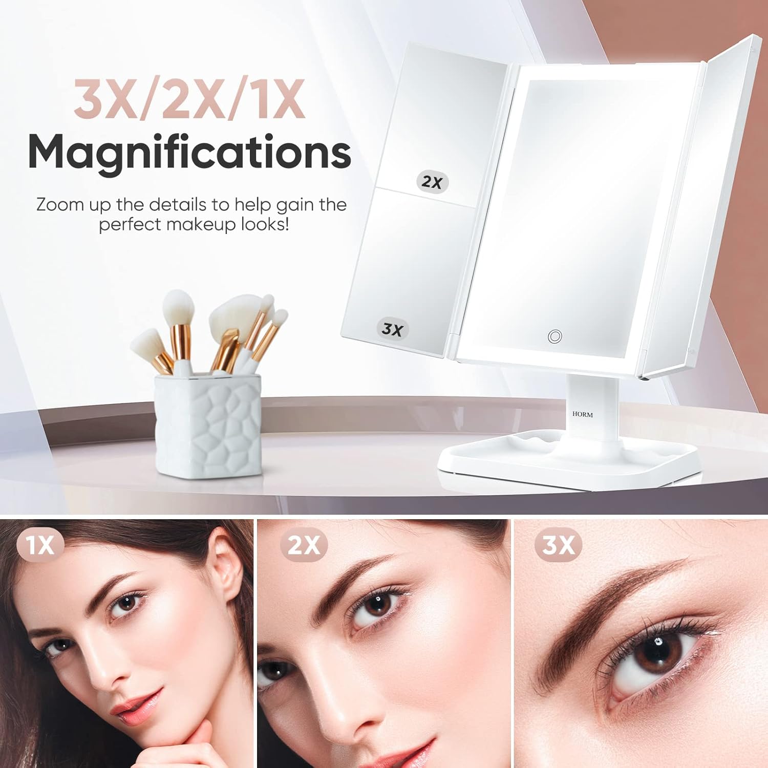 50% OFF | FoldiGlam - Triple Folding Makeup Mirror [Last Day Sale]