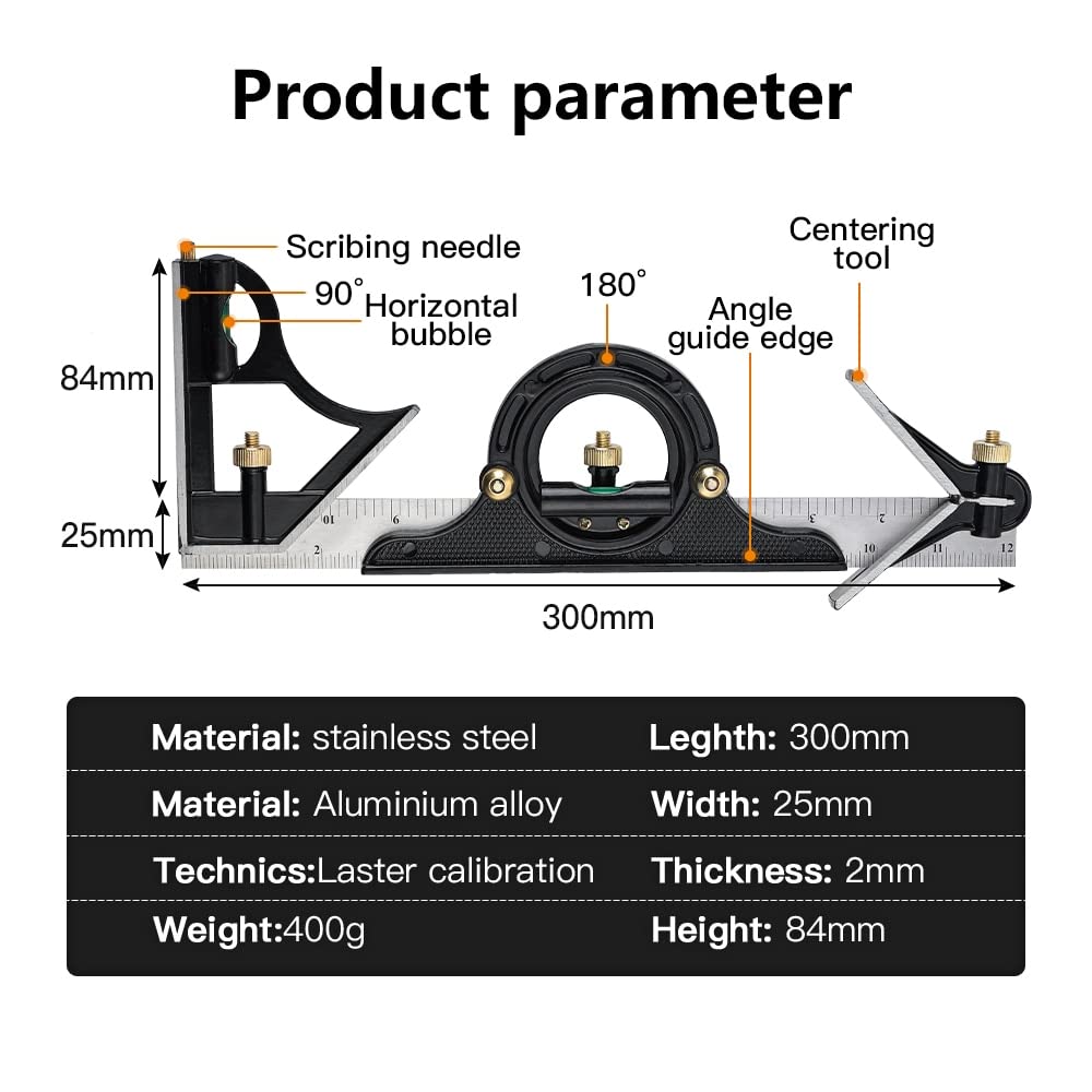AdjustiRuler - Multifunctional combination of movable angle rulers