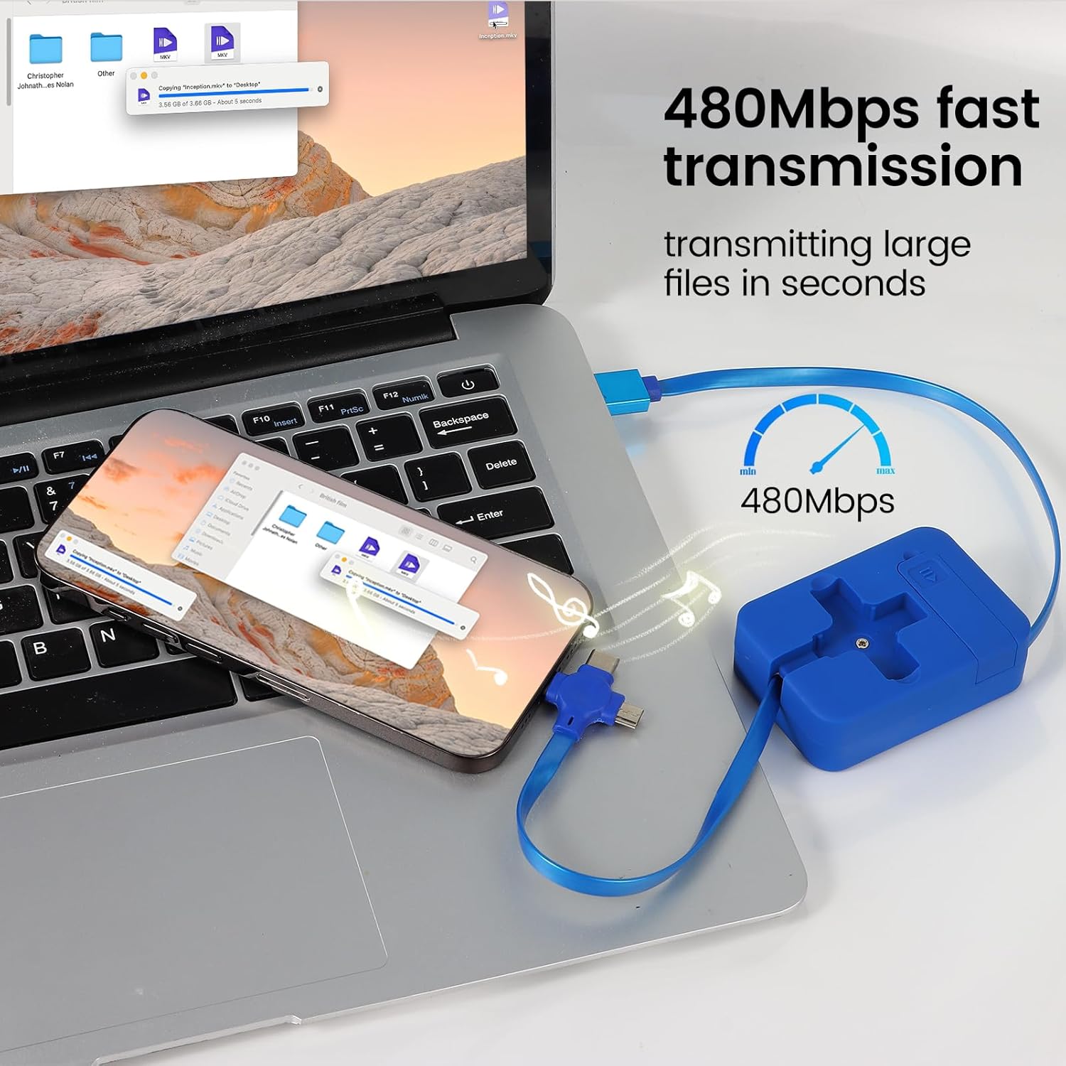 CablePro - 3-in-1 retractable charging cable