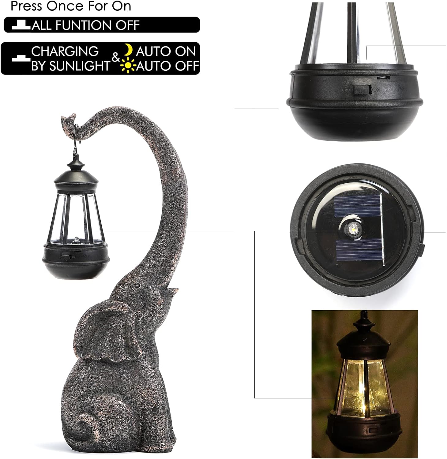 EnchantiLite - Enchanted Elephant Solar Lamp [Last Day Sale]