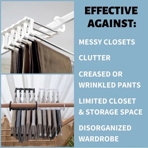 Buy 1+1 FREE | HangSmart™ - 5-in-1 Magic Trouser Rack [Last-day sale]