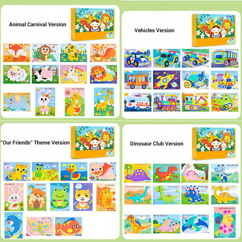 Doe-het-zelf 3D EVA Stickerset Creatief Knutselpakket voor Kinderen