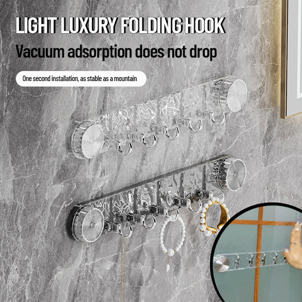 HookHold - Space-saving suction cup hooks with an adjustable folding design