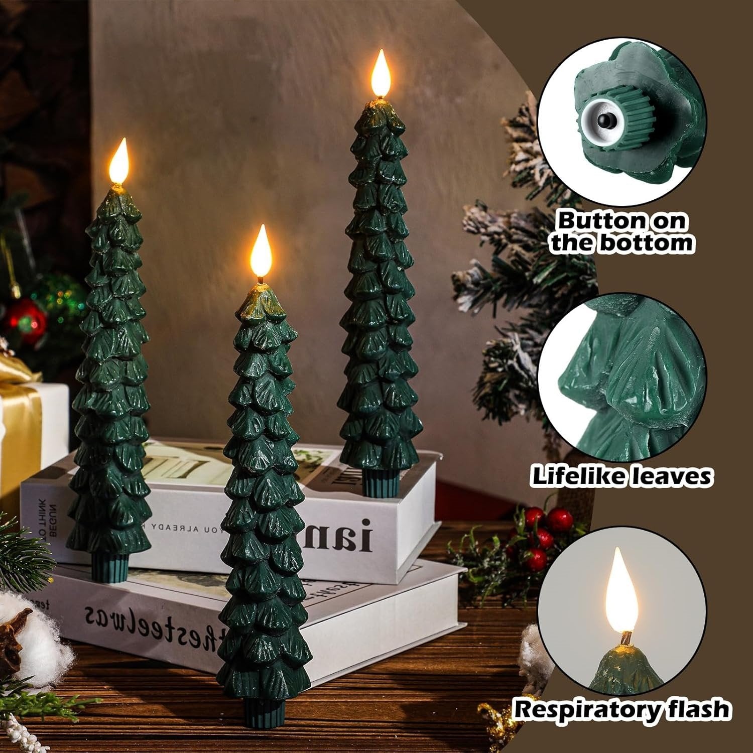 Buy 1+1 FREE | MerryGlow - Christmas Tree LED Candles [Last Day Sale] 