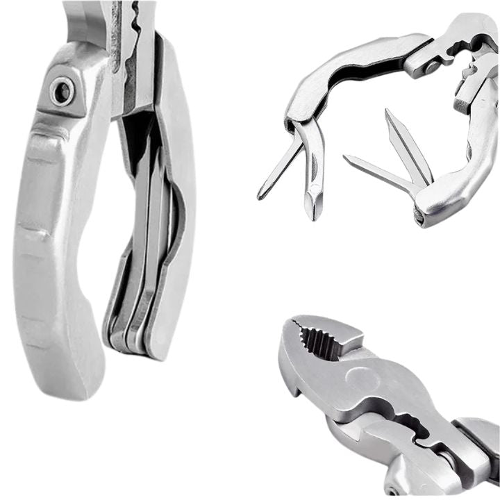 EnduroTool - 9-in-1 Stainless Steel Multi-Piece Pliers - Compact &amp; Versatile