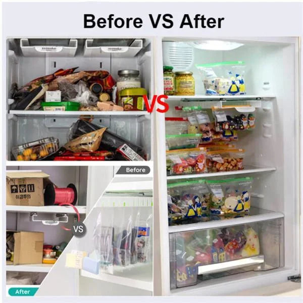 FridgeSlide - Organizer for zippered pockets in the refrigerator