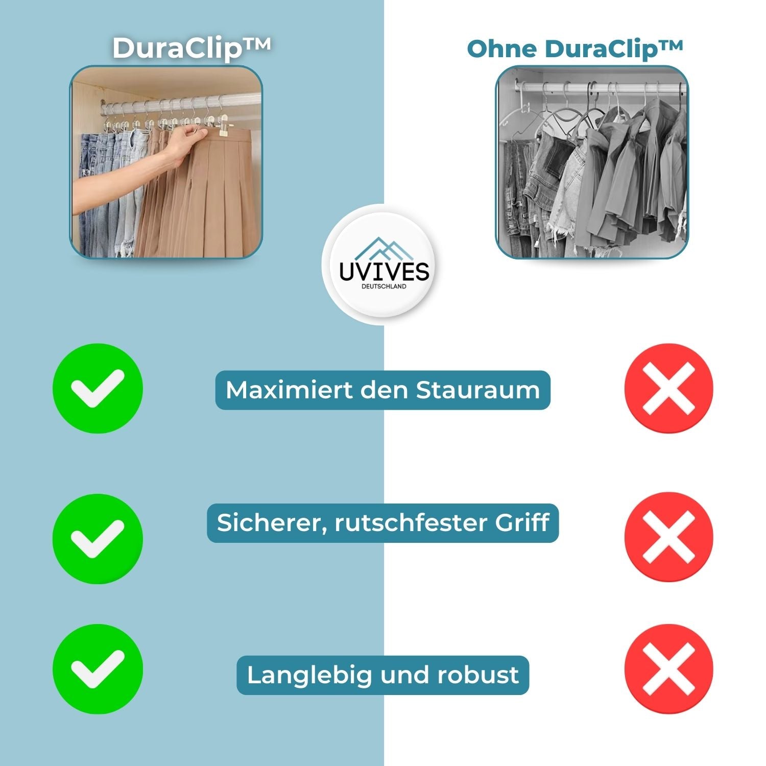 10+10 FREE | DuraClip™ - Strong hold