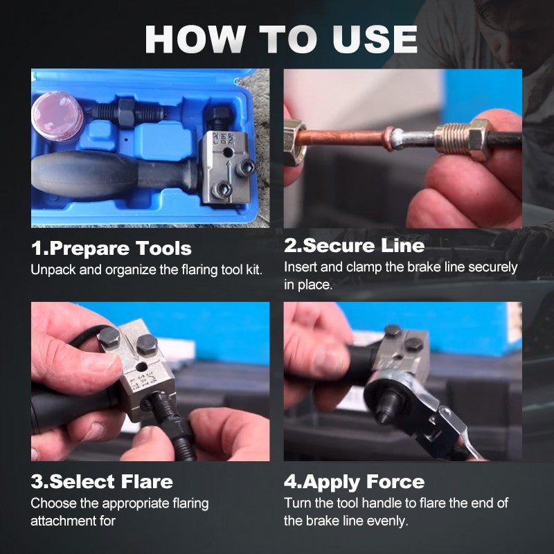 BrakeSure - Universal Car Brake Line Flare Tool Kit
