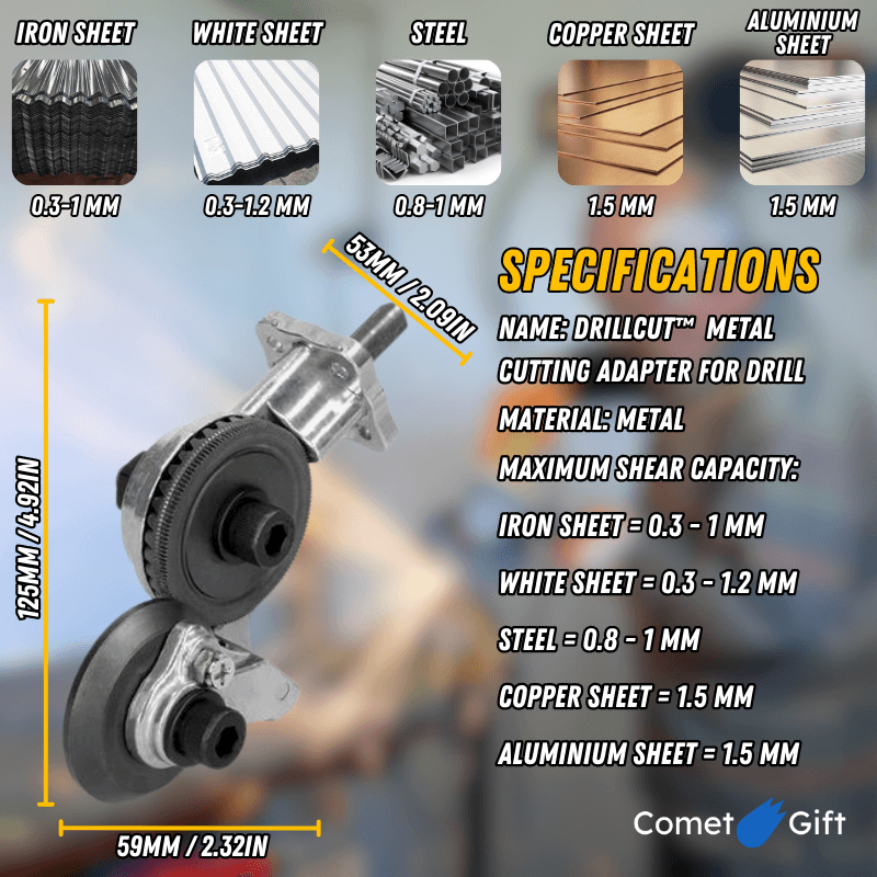 DrillBlade - Metal Cutting Adapter for Drill Machine [Last Day Sale] 