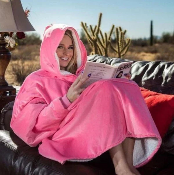 Dekenhoodie in eenheidsmaat met fleecevoering
