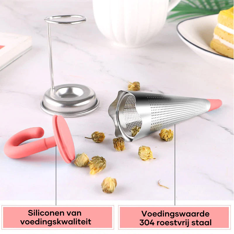 Stijlvolle Thee Infuser met Leuke Twist voor Liefhebbers van Losse Theebladeren