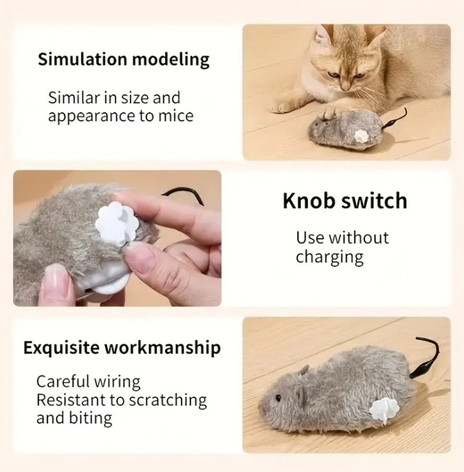 Interactief Opwindbaar Rennend Rat Speelgoed voor Huisdieren en Kinderen