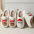 Paar kerstpantoffels voor koppels tijdens de feestdagen