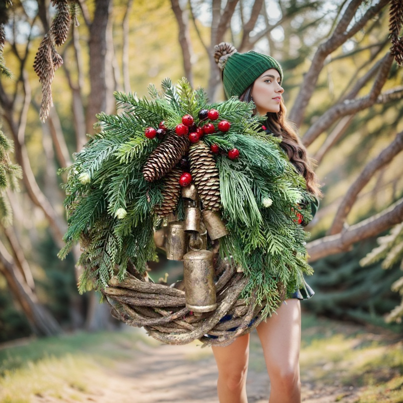 PineChime - Farmhouse Christmas Wreath [Last Day Sale] 