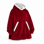 Dekenhoodie | Sherpavoering & microvezelflanel | Grote frontzak