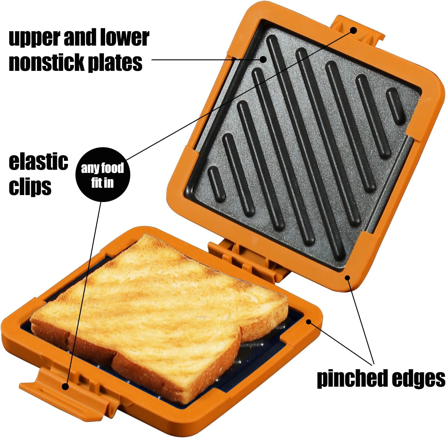 Compact magnetron tosti- en sandwichmaker voor snelle snacks