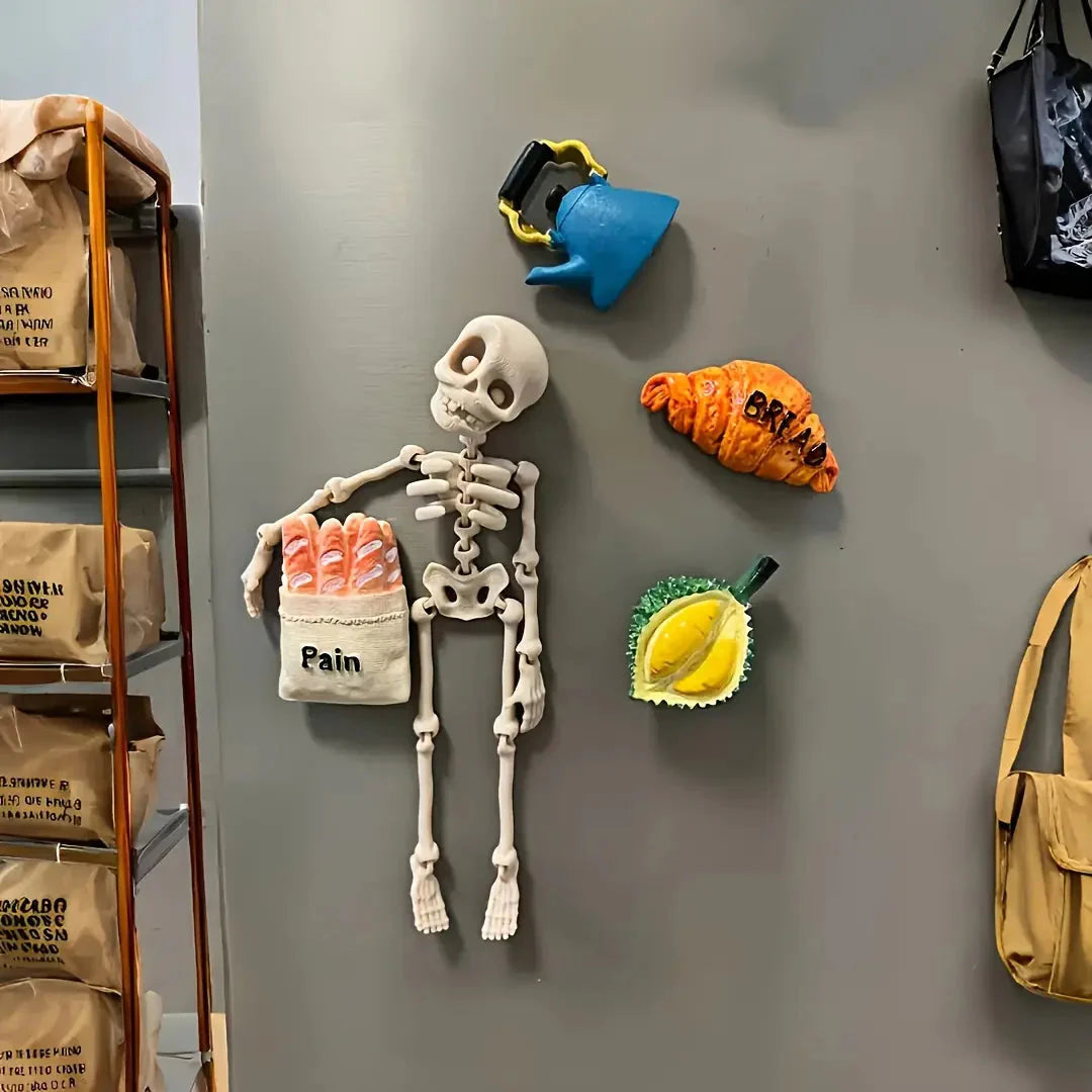 Griezelige Skelet Koelkastmagneet voor Halloweendecoratie