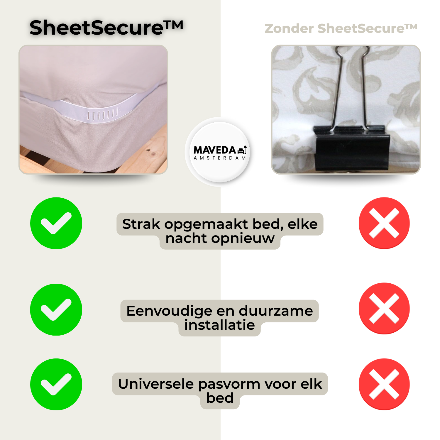 3+3 FREE | SheetSecure™ - Keine losen Laken more beim Schlafen