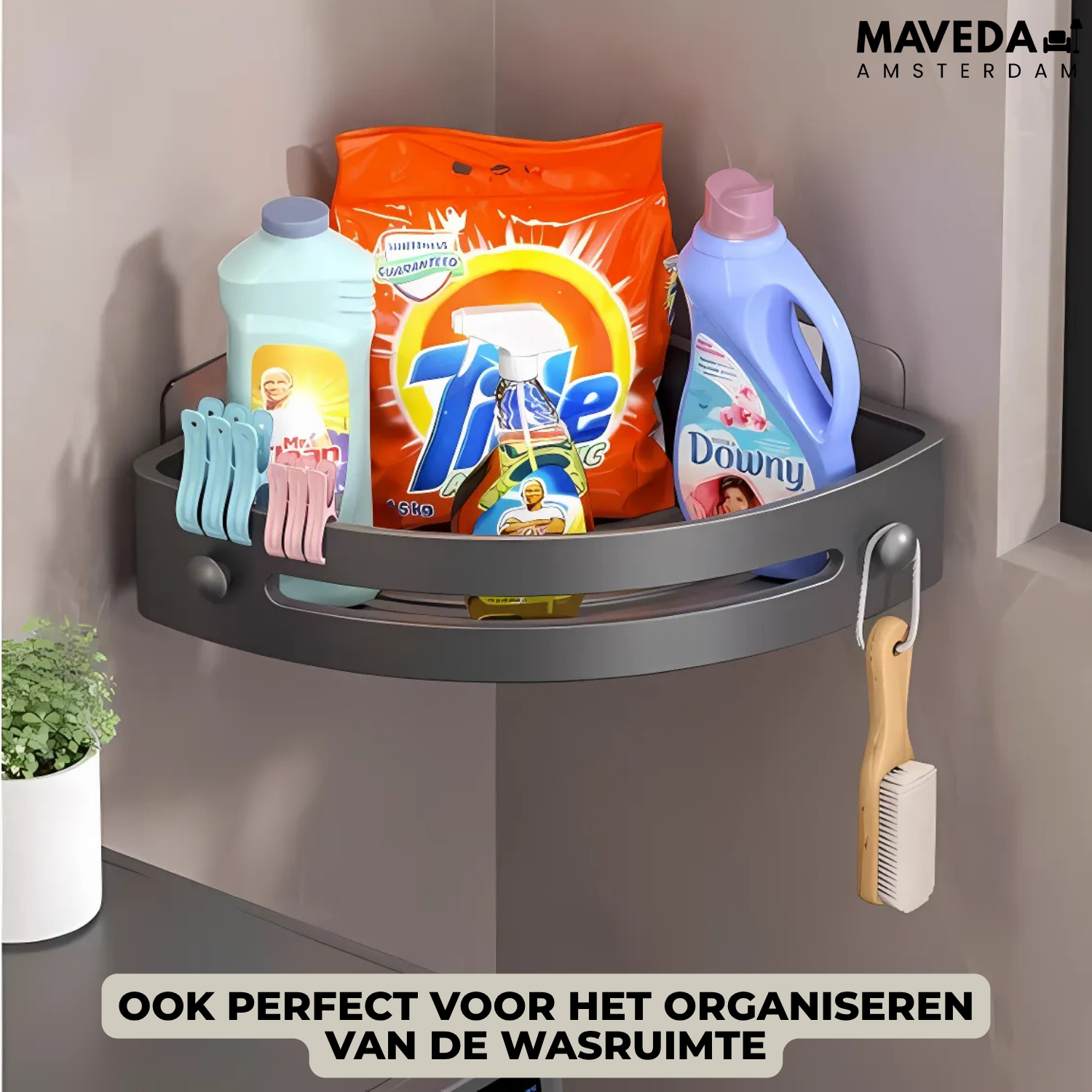 StickShelf™ - Extra Bathroom Storage Without Drilling
