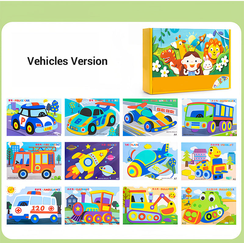 Doe-het-zelf 3D EVA Stickerset Creatief Knutselpakket voor Kinderen