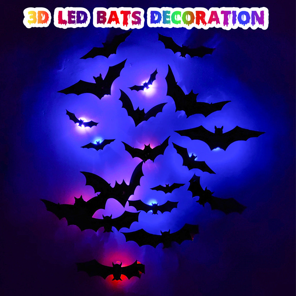 Griezelige Halloween LED 3D Vleermuis Wanddecoratie