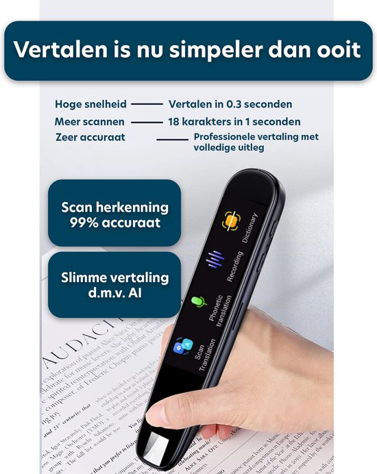 Draagbaar Taalvertalerapparaat voor Moeiteloze Meertalige Communicatie
