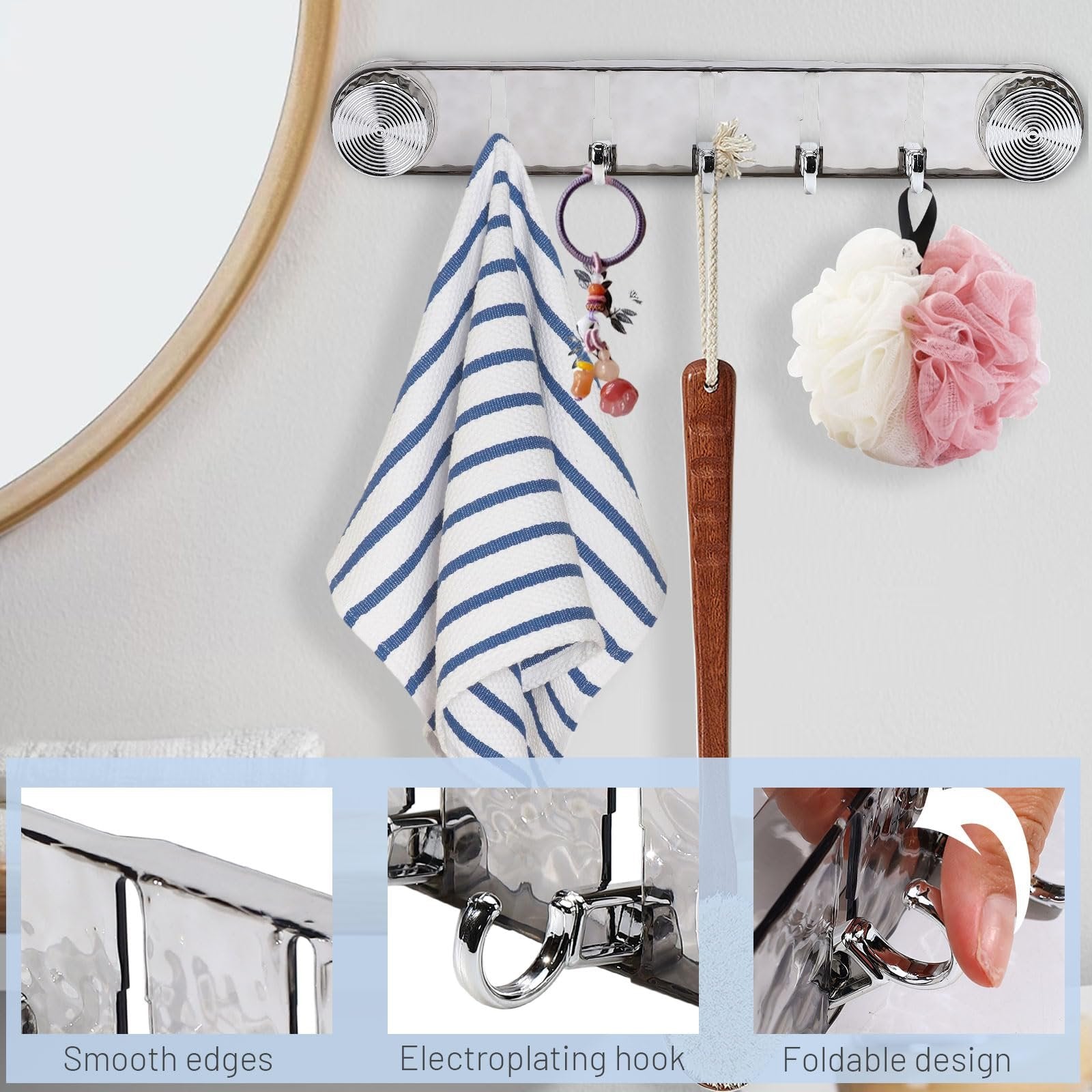 HookHold - Space-saving suction cup hooks with an adjustable folding design