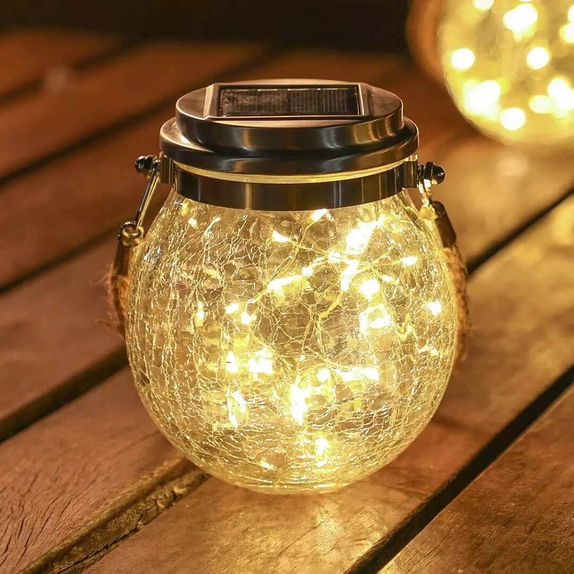 GlowCrest - Glass solar lamp