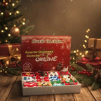 Sokken met diverse kerstmotieven uit de adventskalender