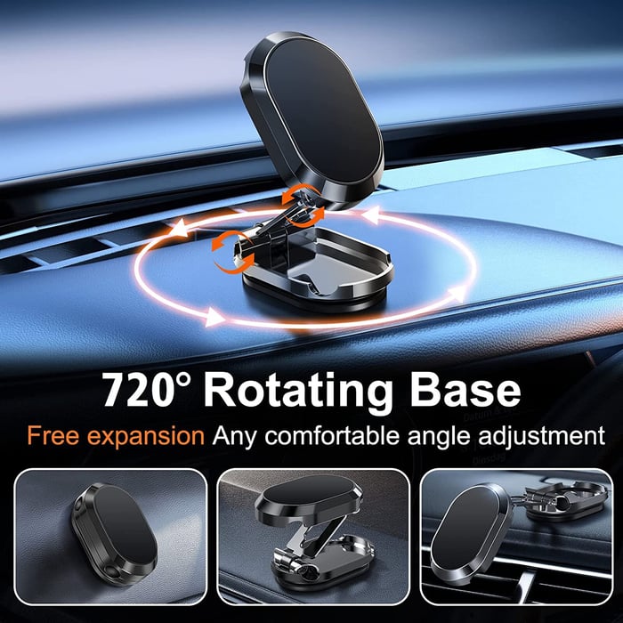 SnapMount – Foldable Magnetic Car Phone Holder