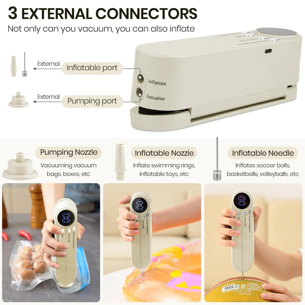 ProtectSeal - Cordless 3-in-1 vacuum sealer for home &amp; on the go