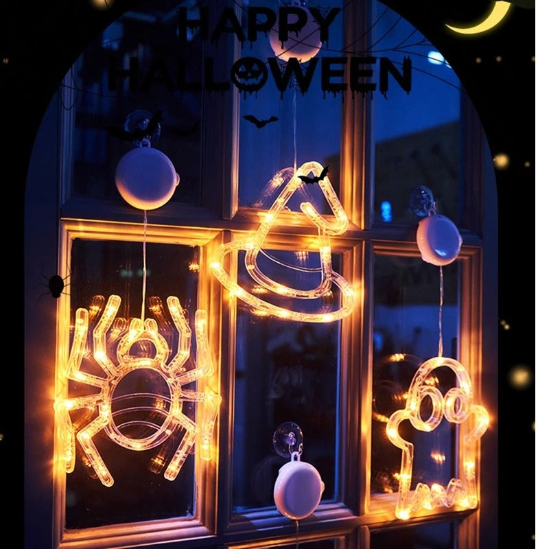 Warme LED-pompoenglowlamp met zuignap voor feestelijke decoratie