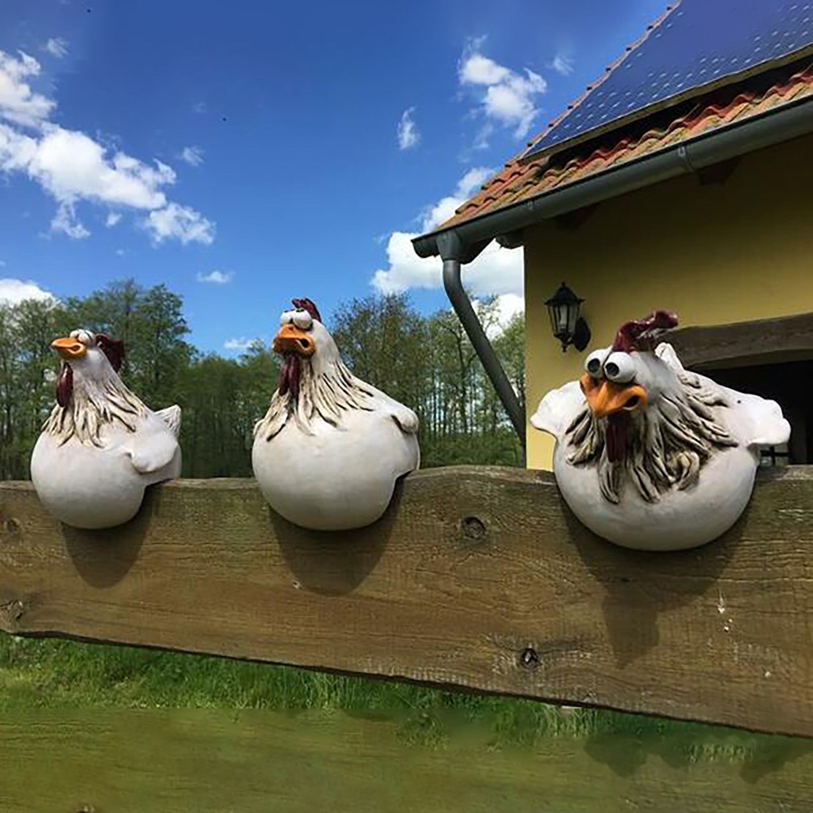 Buy 1 Get 1 Free | ChickenDeko™ - Garden Chicken Figurines with Big Eyes