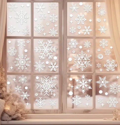 Feestelijke Raamstickers | Dubbelzijdige Kerstmotieven | Aanbrengen met Water