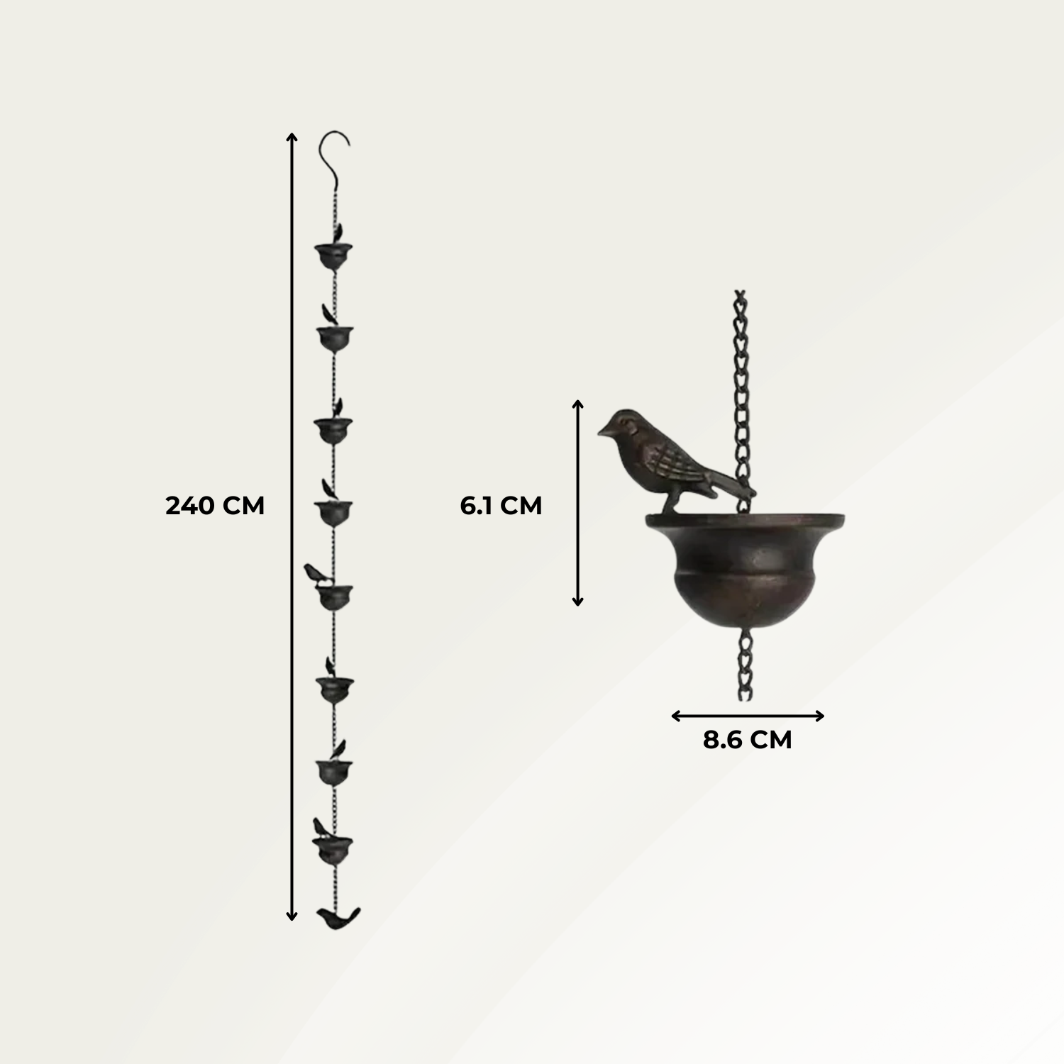 RainCharm™ - Decorative rain chain for garden &amp; patio