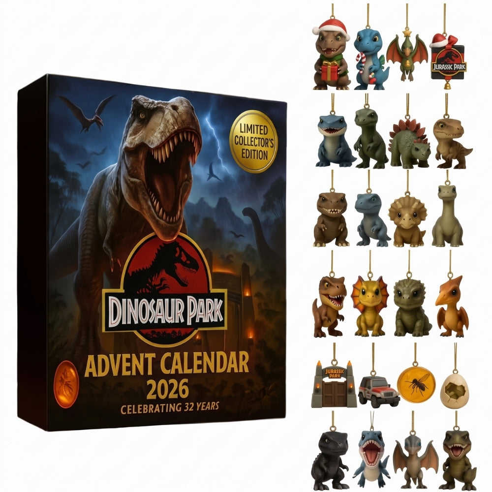 Speelse adventskalender voor kinderen die van dinosaurussen en monsters houden