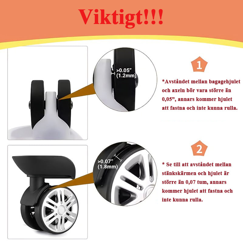 4+4 FREE | WheelShield - Protects the wheels of your suitcase and reduces noise.