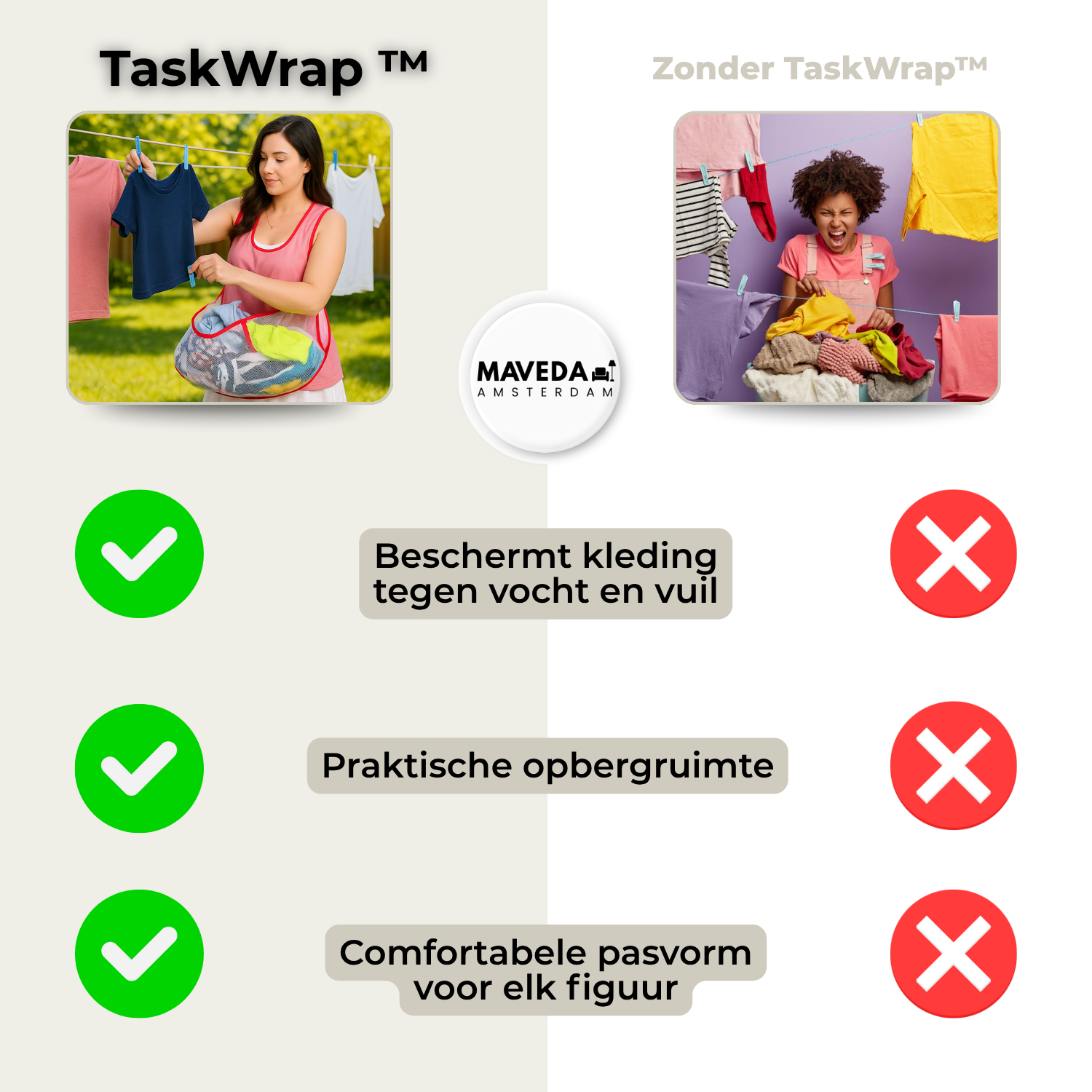 TaskWrap™ - Hang laundry without wet or stained clothes