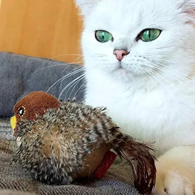 PurrTweet - Interactive Chirping Bird Toy for Cats