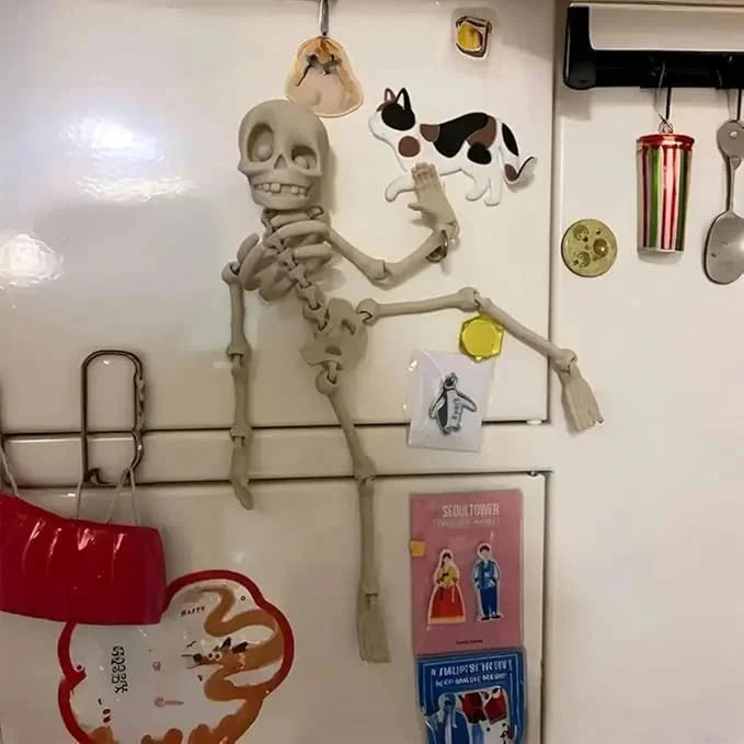 Griezelige Skelet Koelkastmagneet voor Halloweendecoratie