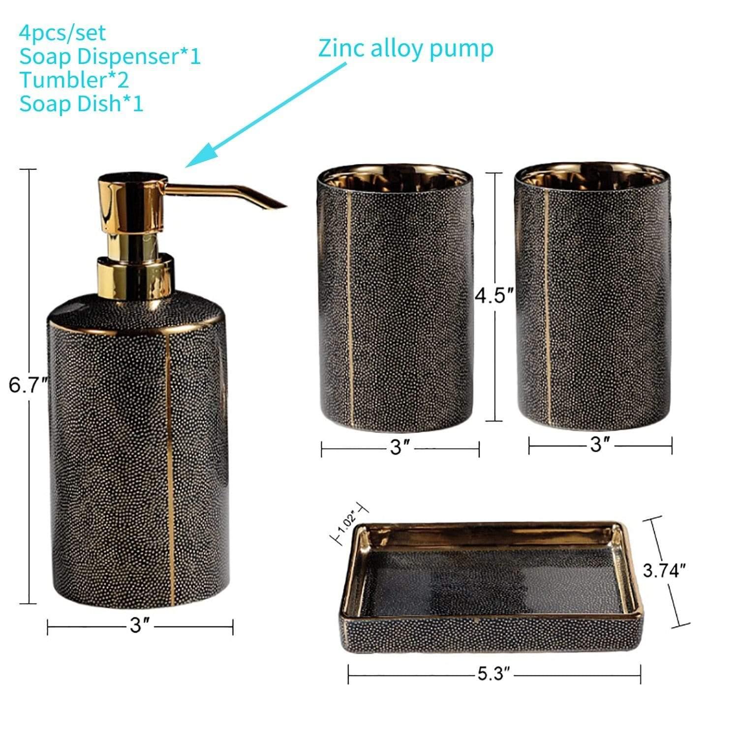 Modern minimalistisch badkameraccessoireset in matte afwerking