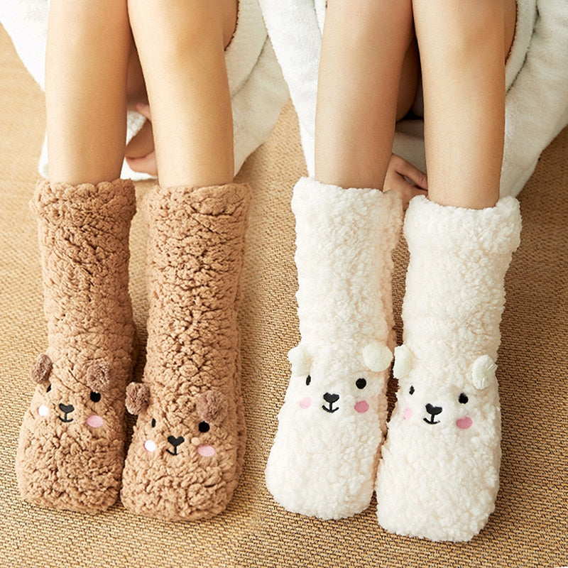 HugFeet - Thick Bear Velvet Sleep Socks [Last Day Sale]